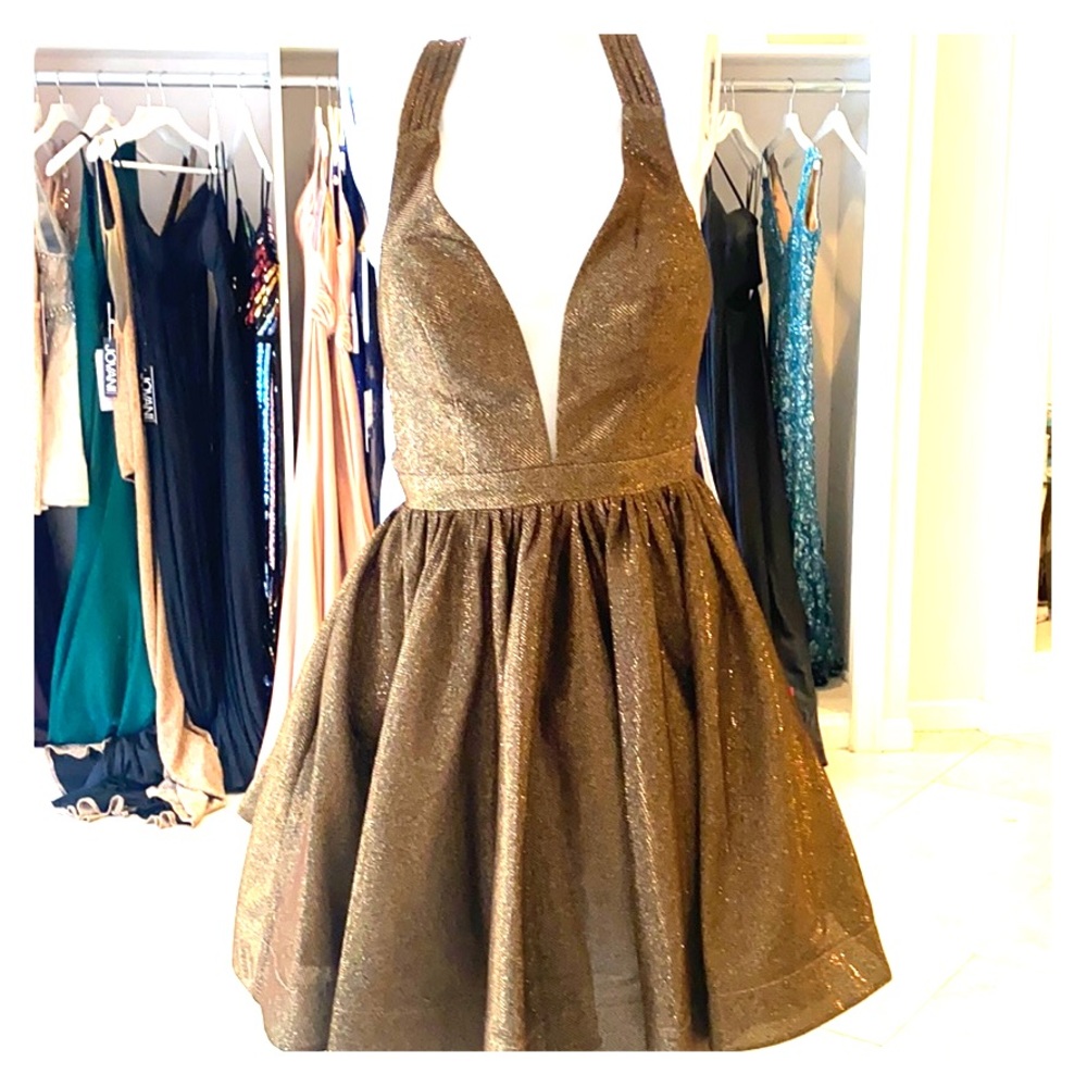 Bronzed short dress